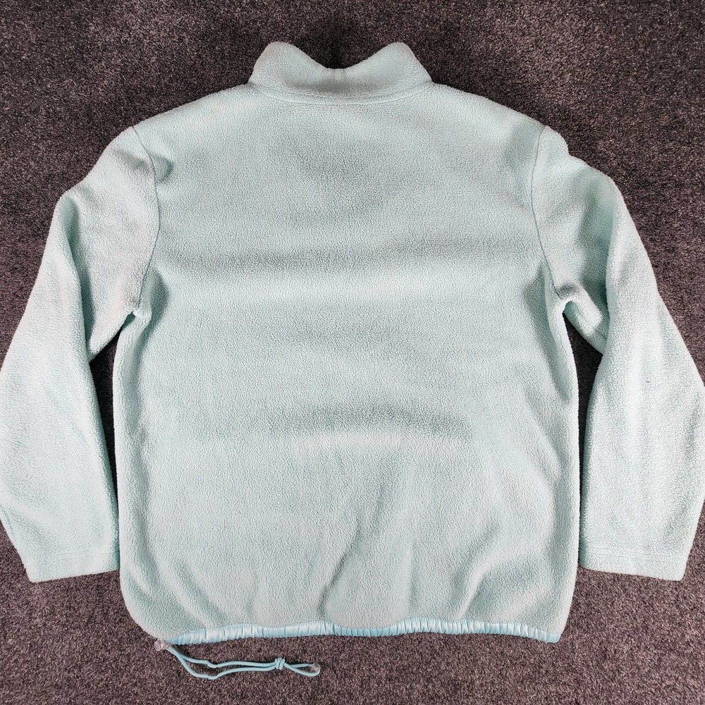 New York & Company Sweater Women's M Quarter Zip Mock Neck Light Blue Preppy - Picture 3 of 8